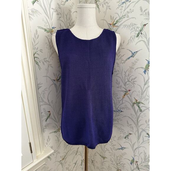 Chicos Design Purple Sleeveless Made In USA Vtg New With Tag Size S/M Knit Tank - Picture 1 of 7